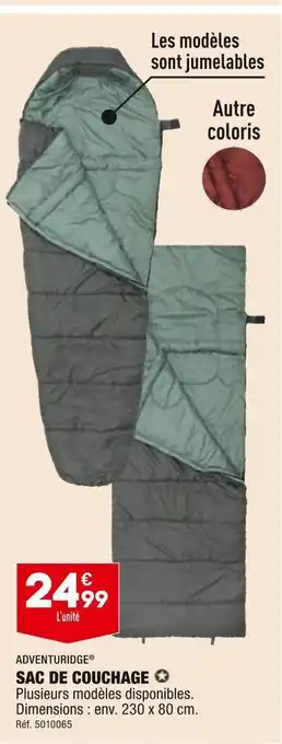 ALDI Adventuridge sac de couchage offre