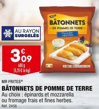 Mr frites bĂątonnets de pomme de terre