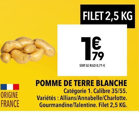 Supeco Pomme de terre blanche offre