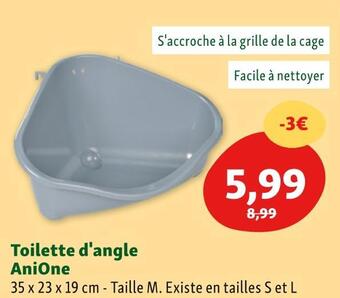 Maxi Zoo Anione toilette d'angle offre