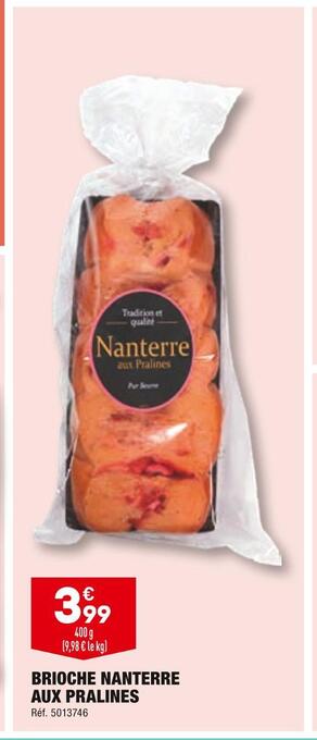 ALDI Brioche nanterre aux pralines offre
