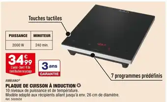 ALDI Ambiano plaque de cuisson à induction offre