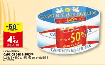 ALDI Pays gourmand caprice des dieux offre
