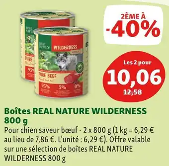 Real nature wilderness boîtes 800 g