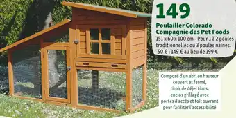 Poulailler colorado compagnie des pet foods
