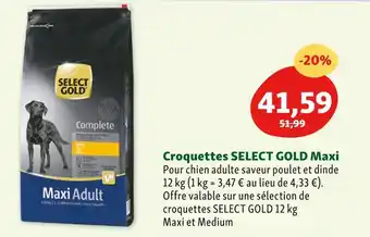 Maxi Zoo Select gold croquettes maxi offre