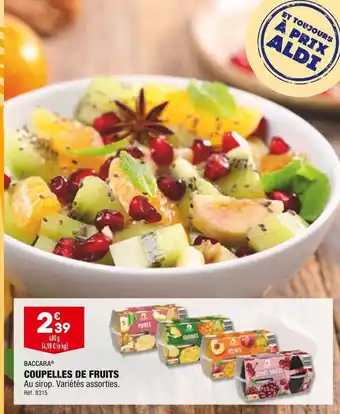 ALDI Baccara coupelles de fruits offre