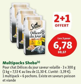 Maxi Zoo Sheba multipacks offre