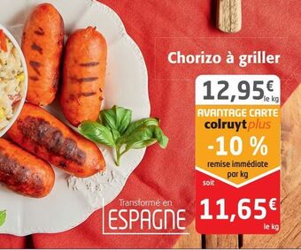 Colruyt Chorizo à griller offre