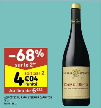 Aop cĂŽtes du rhĂŽne terroir daronton