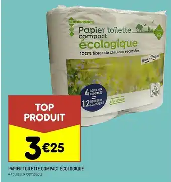 Leader Price Papier toilette compact écologique offre