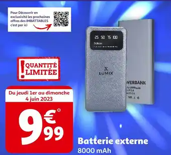 Auchan Supermarché Batterie externe 8000 mah offre