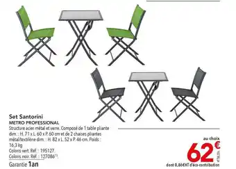 Set Santorini Metro Professional
