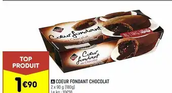 Leader Price Coeur fondant chocolat offre