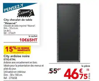 METRO City Chevalet De Table offre