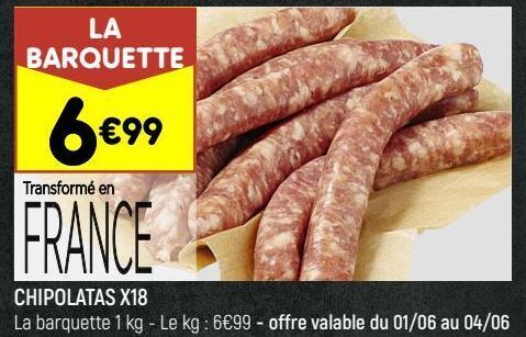 Leader Price Chipolatas x18 offre