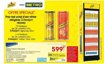 METRO Vitrine à Boisson Schweppes Frigelux offre