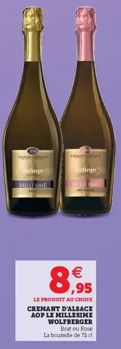 Super U Cremant D'Alsace AOP Le Millesime offre