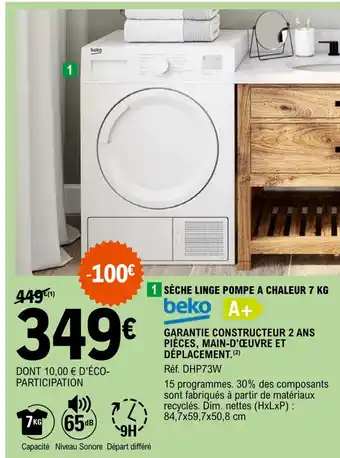 1 SÈCHE LINGE POMPE A CHALEUR 7 KG