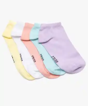 Gémo Chaussettes fille ultra courtes unies (lot de 5) offre