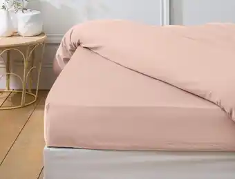 Drap housse bonnet 35 cm satin lavé
