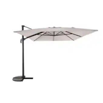 Brighton - parasol déporté halo toile taupe chiné 400x300cm