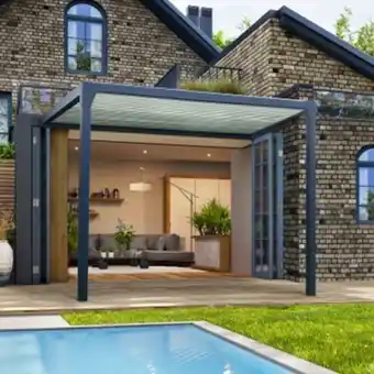 Pergola aluminium bioclimatique - capri adossée