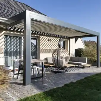 Pergola aluminium bioclimatique - zanzibar adossée