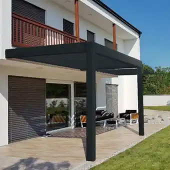 Pergola bioclimatique motorisée adossée - moorea