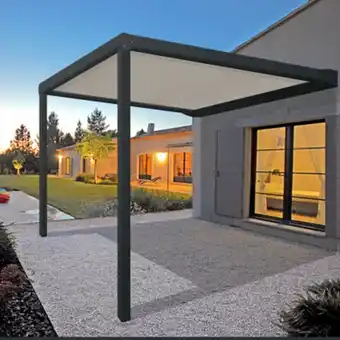 Mister Menuiserie Pergola aluminium à toile enroulable - fidji adossée offre