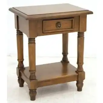 Pier Import Table de chevet classique bois hévéa tradition offre