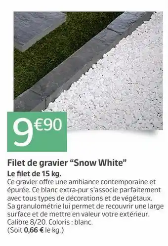 Jardiland Filet de gravier snow white offre