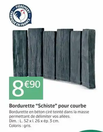 Jardiland Bordurette schiste pour courbe offre