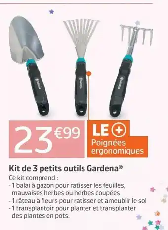 Kit de 3 petits outils gardena