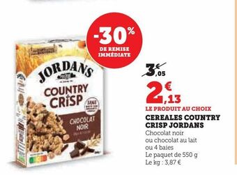 Super U Cereales country crisp jordans offre