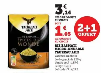 Riz basmati micro-ondable taureau aile