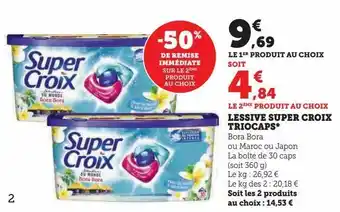 Super U Lessive super croix triocaps offre