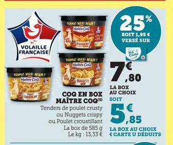 Hyper U Coq en box maitre coq offre