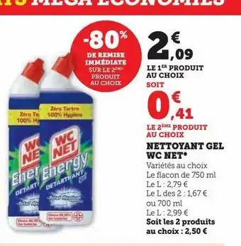 Hyper U Nettoyant gel wc net offre