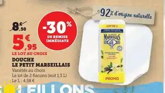 Hyper U Douche le petit marseillais offre