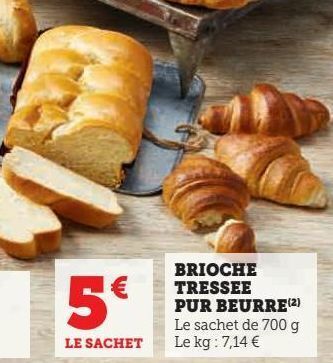 Hyper U Brioche tresse pur beurre offre