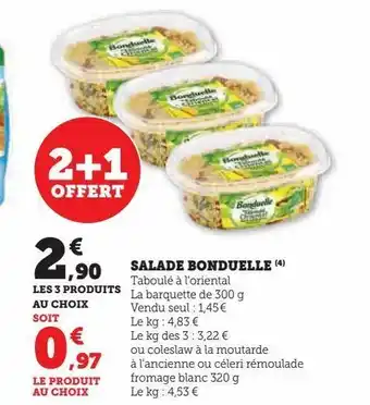 Hyper U Salade bonduelle offre