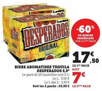 Super U Biere aromatisee tequila desperados 5.9° offre