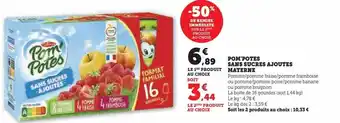 U Express Pom'potes sans sucres ajoutes materne offre