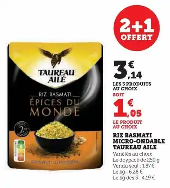 U Express Riz basmati micro-ondable taureau aile offre