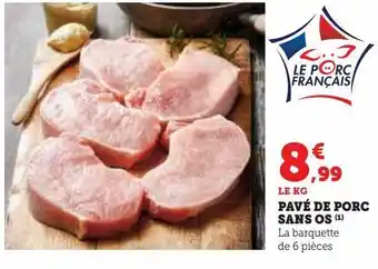 Pavé de porc sans os