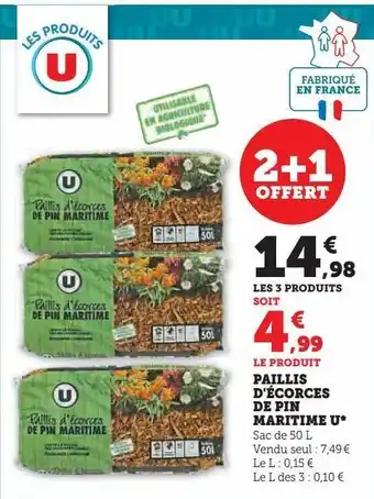Paillis d'écorces de pin maritime u