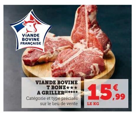 Hyper U Viande bovine t bone*** a griller**** offre