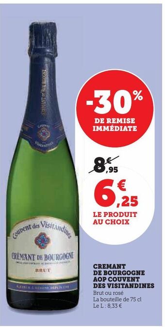 U Express Cremant de bourgogne aop couvent des visitandines offre