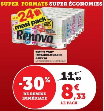 Super U Essuie tout instagrammable renova offre